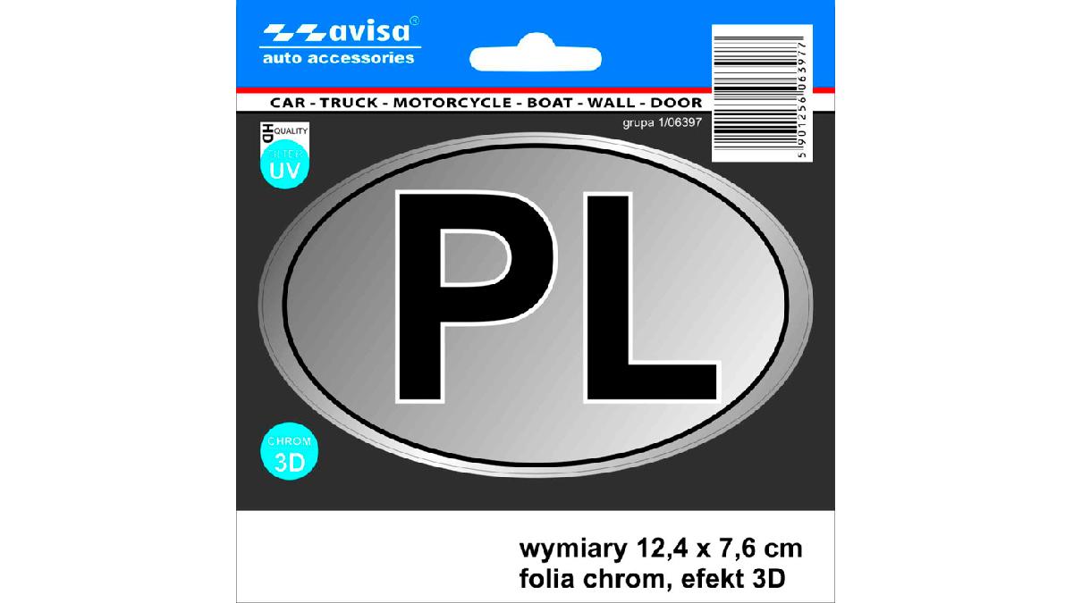 Autocollant+AutoTattoo+PL+%2B+Flags+3D+Chrome+-+12%2C4+x+7%2C6+cm